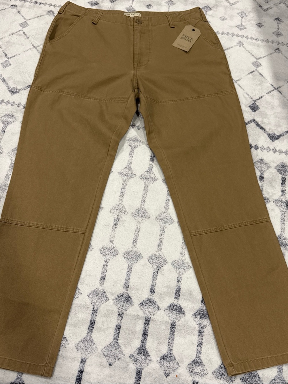 FRYE AND CO. Men's Brown Work Chinos